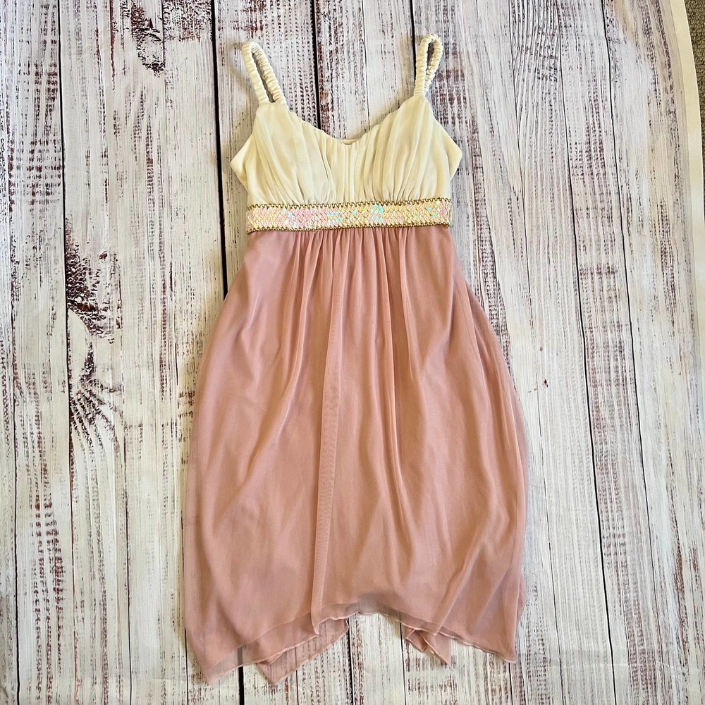Sweet Storm Cream and Pink Mini Dress